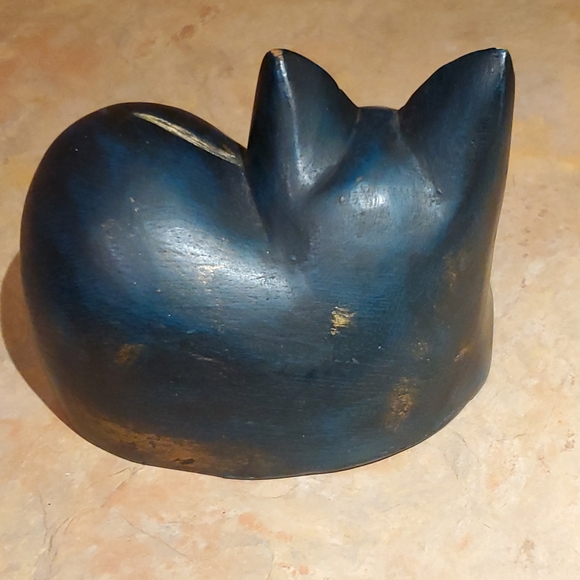 Vintage hand carved wooden cat - Picture 4 of 6